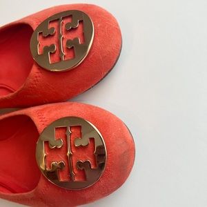 Tory Burch suede ballerina slippers sz 10